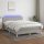 vidaXL Boxspringbett mit Matratze &amp; LED Hellgrau 140x190 cm Stoff