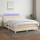 vidaXL Boxspringbett mit Matratze &amp; LED Creme 140x200 cm Stoff