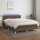 vidaXL Boxspringbett mit Matratze &amp; LED Dunkelbraun 140x200 cm Stoff