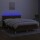 vidaXL Boxspringbett mit Matratze &amp; LED Dunkelbraun 140x200 cm Stoff