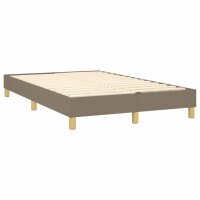 vidaXL Boxspringbett mit Matratze &amp; LED Taupe 120x200 cm Stoff