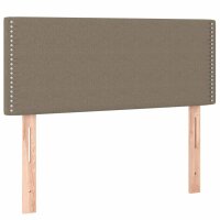 vidaXL Boxspringbett mit Matratze &amp; LED Taupe 120x200 cm Stoff