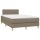 vidaXL Boxspringbett mit Matratze &amp; LED Taupe 120x200 cm Stoff