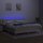 vidaXL Boxspringbett mit Matratze &amp; LED Creme 160x200 cm Stoff