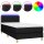 vidaXL Boxspringbett mit Matratze &amp; LED Schwarz 100x200 cm Stoff