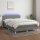 vidaXL Boxspringbett mit Matratze &amp; LED Dunkelgrau 140x200 cm Stoff