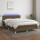 vidaXL Boxspringbett mit Matratze &amp; LED Dunkelbraun 140x190 cm Stoff