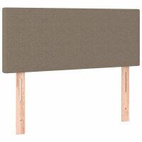 vidaXL Boxspringbett mit Matratze &amp; LED Taupe 100x200 cm Stoff