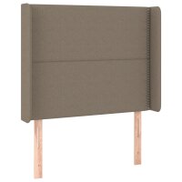 vidaXL Boxspringbett mit Matratze Taupe 90x190 cm Stoff