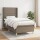 vidaXL Boxspringbett mit Matratze Taupe 90x190 cm Stoff