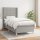 vidaXL Boxspringbett mit Matratze Hellgrau 90x190 cm Stoff