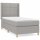 vidaXL Boxspringbett mit Matratze Hellgrau 90x190 cm Stoff