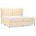 vidaXL Boxspringbett mit Matratze Creme 200x200 cm Stoff