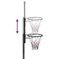 vidaXL Basketballst&auml;nder Transparent 235-305 cm Polycarbonat