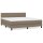 vidaXL Boxspringbett mit Matratze Taupe 180x200 cm Stoff