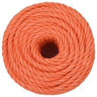 vidaXL Arbeitsseil Orange 10 mm 50 m Polypropylen