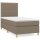 vidaXL Boxspringbett mit Matratze Taupe 100x200 cm Stoff