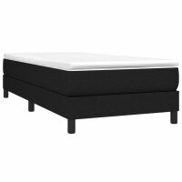 vidaXL Boxspringbett mit Matratze Schwarz 90x190 cm Stoff