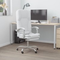 vidaXL Bürostuhl mit Massagefunktion Weiß...