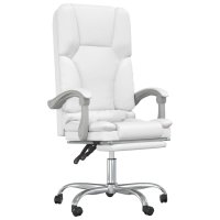 vidaXL Bürostuhl mit Massagefunktion Weiß...