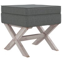 vidaXL Hocker mit Stauraum Dunkelgrau 45x45x49 cm Stoff