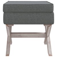 vidaXL Hocker mit Stauraum Dunkelgrau 45x45x49 cm Stoff