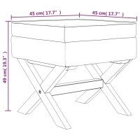 vidaXL Hocker mit Stauraum Dunkelgrau 45x45x49 cm Stoff