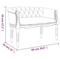 vidaXL Sitzbank Dunkelgrau 98x56x69 cm Stoff