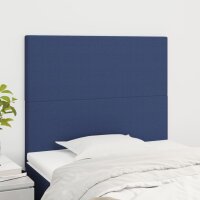 WOWONA Kopfteile 2 Stk. Blau 90x5x78/88 cm Stoff