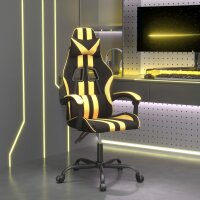 vidaXL Gaming-Stuhl Schwarz und Golden Kunstleder