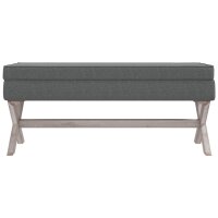 vidaXL Hocker mit Stauraum Dunkelgrau 110x45x49 cm Stoff