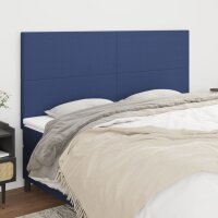 WOWONA Kopfteile 4 Stk. Blau 100x5x78/88 cm Stoff