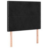 vidaXL Kopfteile 2 Stk. Schwarz 100x5x78/88 cm Samt