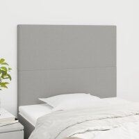 vidaXL Kopfteile 2 Stk. Hellgrau 100x5x78/88 cm Stoff