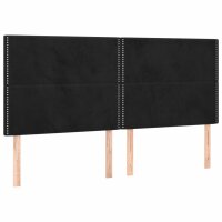 vidaXL Kopfteile 4 Stk. Schwarz 100x5x78/88 cm Samt