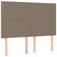 vidaXL Kopfteile 4 Stk. Taupe 72x5x78/88 cm Stoff