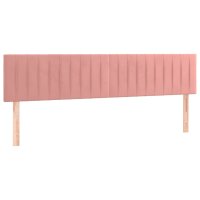 vidaXL Boxspringbett mit Matratze Rosa 180x200 cm Samt