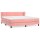 vidaXL Boxspringbett mit Matratze Rosa 180x200 cm Samt