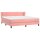 vidaXL Boxspringbett mit Matratze Rosa 180x200 cm Samt