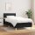 WOWONA Boxspringbett mit Matratze Schwarz 90x200 cm Stoff