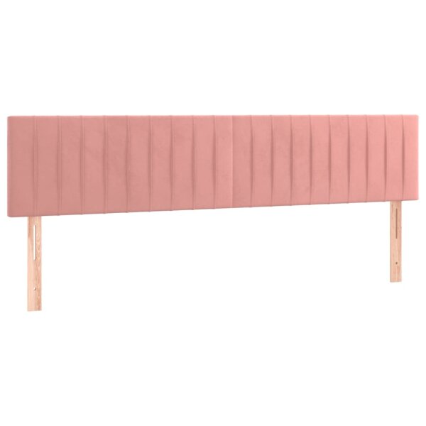 vidaXL Kopfteile 2 Stk. Rosa 90x5x78/88 cm Samt