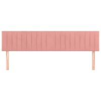 vidaXL Kopfteile 2 Stk. Rosa 90x5x78/88 cm Samt