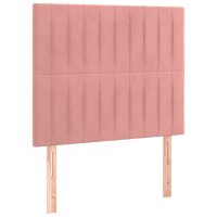 vidaXL Kopfteile 2 Stk. Rosa 90x5x78/88 cm Samt