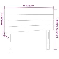 vidaXL Kopfteil Schwarz 90x5x78/88 cm Stoff