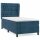 vidaXL Boxspringbett mit Matratze Dunkelblau 90x200 cm Samt