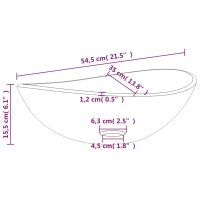 vidaXL Waschbecken Hartglas 54,5x35x15,5 cm Transparent