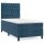 vidaXL Boxspringbett mit Matratze Dunkelblau 90x200 cm Samt