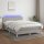 vidaXL Boxspringbett mit Matratze &amp; LED Hellgrau 140x200 cm Stoff