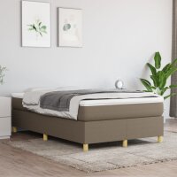 vidaXL Boxspringbett Taupe 120x200 cm Stoff