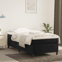 vidaXL Boxspringbett Schwarz 80x200 cm Samt